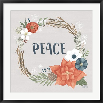 Framed Holiday Garden I Print