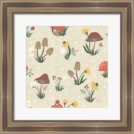 Framed Autumn Garden Pattern V Print