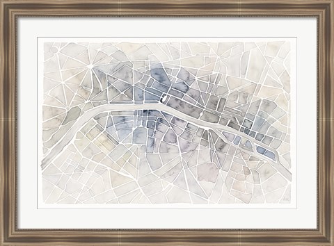 Framed Watercolor Wanderlust Paris Print