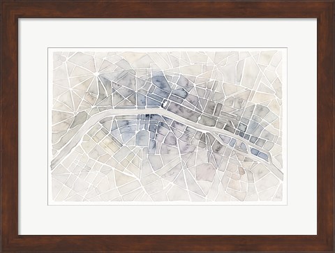 Framed Watercolor Wanderlust Paris Print