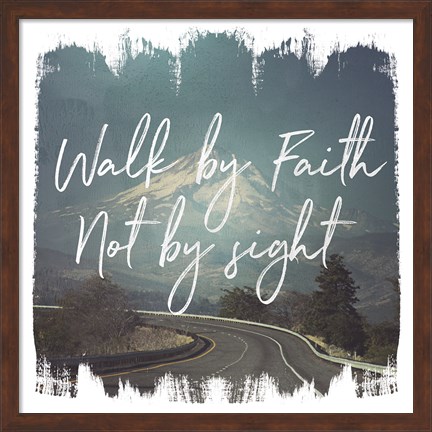 Framed Wild Wishes III Walk by Faith Print