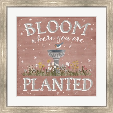 Framed Blooming Garden VII Print