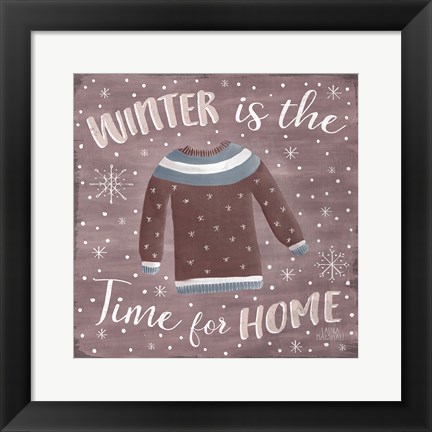 Framed Cozy Winter V Print