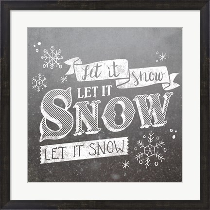 Framed Let it Snow Print