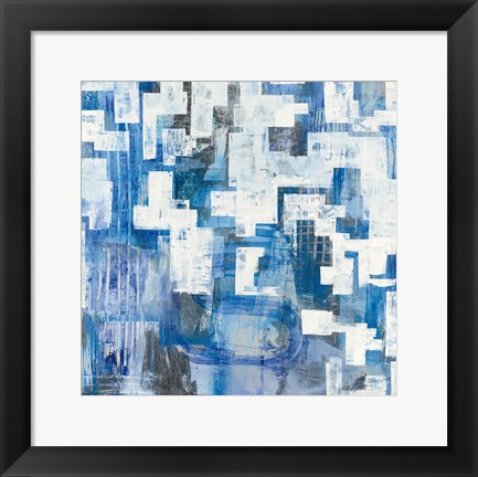 Framed In Blue A Maze Print