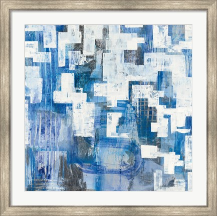 Framed In Blue A Maze Print