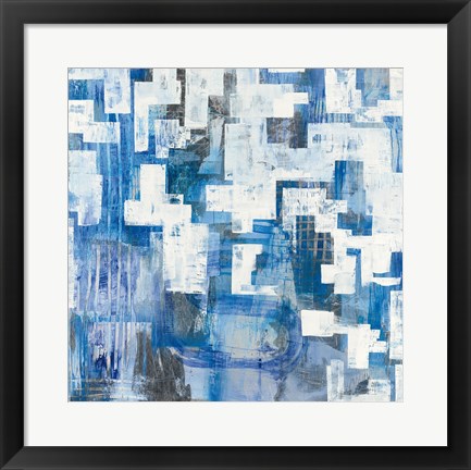 Framed In Blue A Maze Print