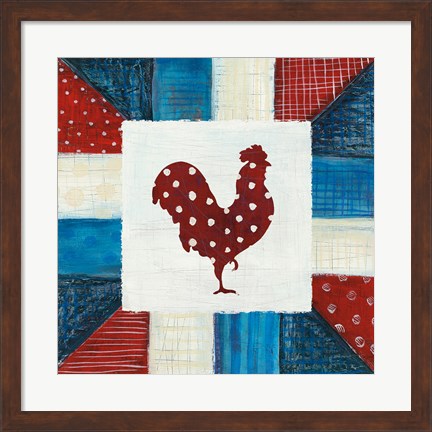 Framed Modern Americana Farm Quilt III Print