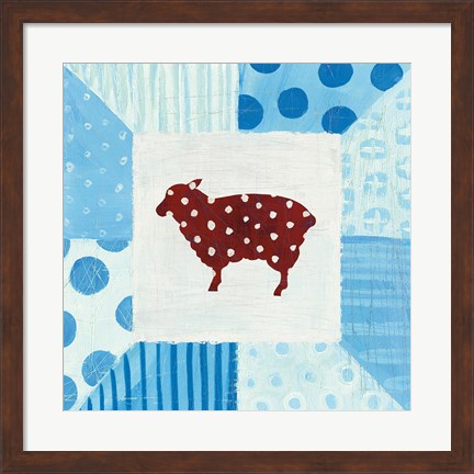 Framed Modern Americana Farm Quilt II Print