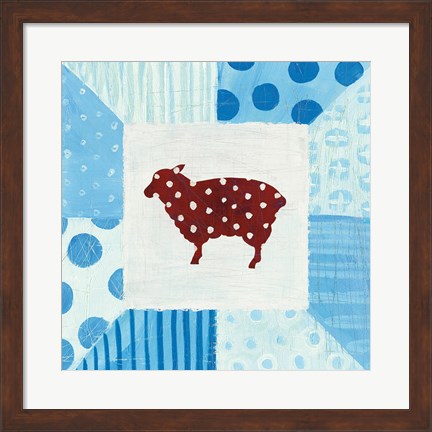 Framed Modern Americana Farm Quilt II Print