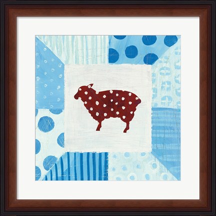 Framed Modern Americana Farm Quilt II Print