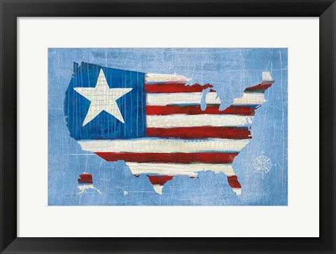 Framed See the USA Americana Print