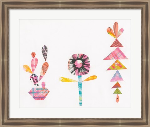 Framed Collage Cactus IX Print