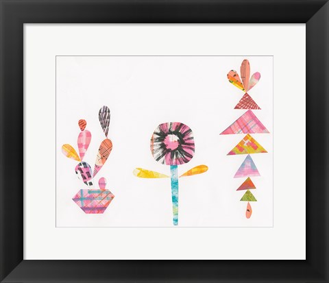 Framed Collage Cactus IX Print