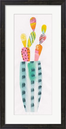 Framed Collage Cactus I Print