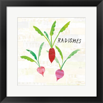 Framed Kitchen Garden VI Cream Print