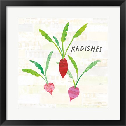 Framed Kitchen Garden VI Cream Print