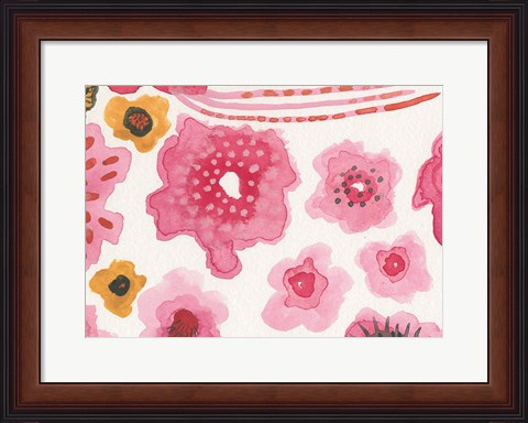 Framed Pink Flower Power Print