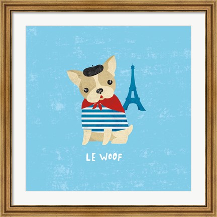 Framed Good Dogs French Buldog Print