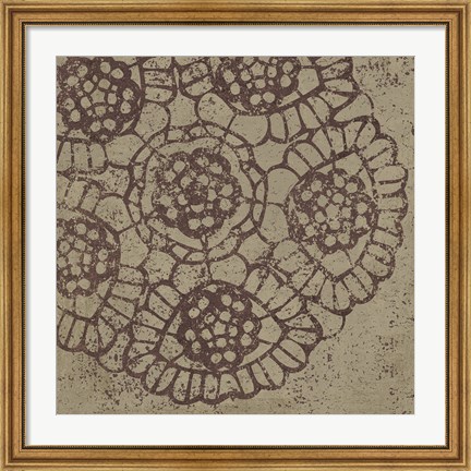 Framed Contemporary Lace V Spice Print