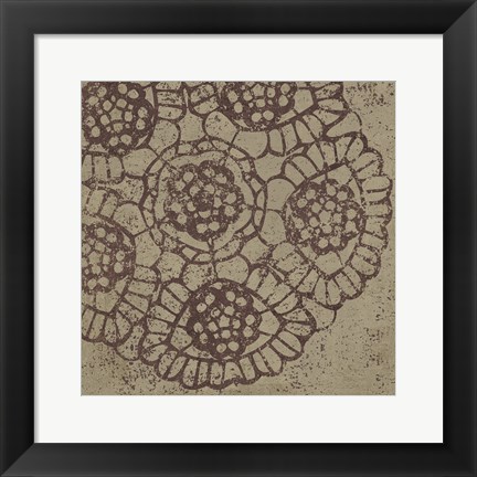 Framed Contemporary Lace V Spice Print