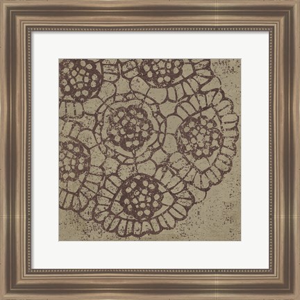 Framed Contemporary Lace V Spice Print