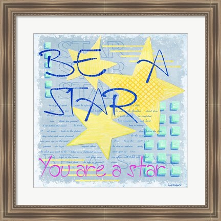 Framed Be a Star Print