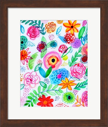 Framed Floral Fun I Print