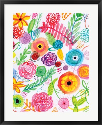 Framed Floral Fun II Print