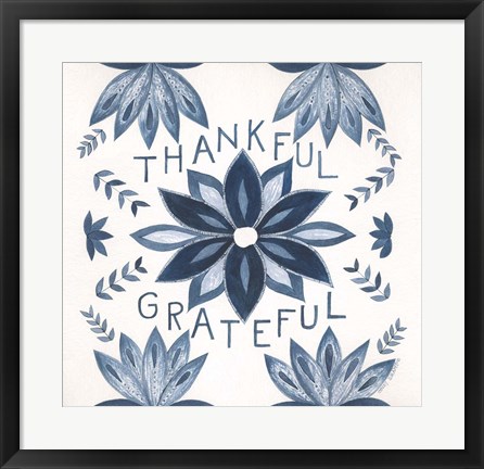 Framed Thankful, Grateful Print