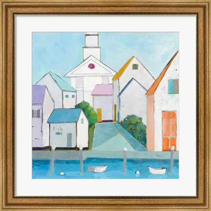 Framed Harbor Town III Print