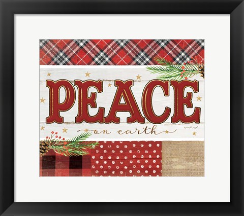 Framed Peace Plaid Print