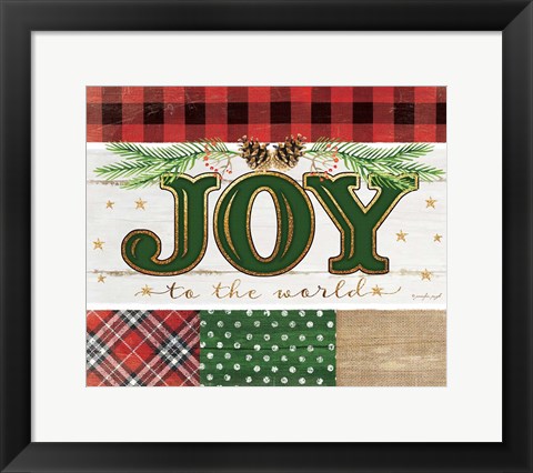 Framed Joy Plaid Print