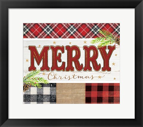 Framed Merry Plaid Print