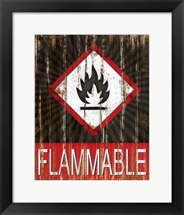 Framed Flammable Print