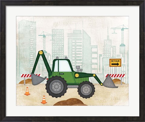 Framed Backhoe Print