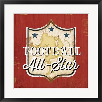 Framed Football III Print