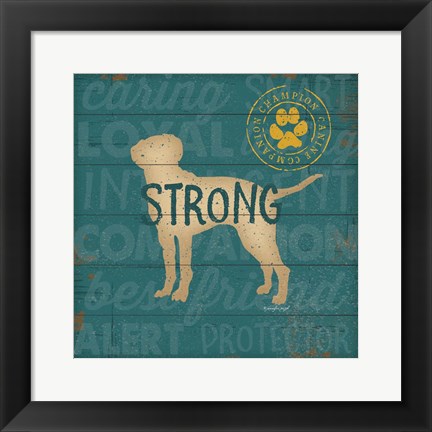 Framed Strong Dog Print