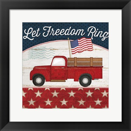 Framed Let Freedom Ring Print