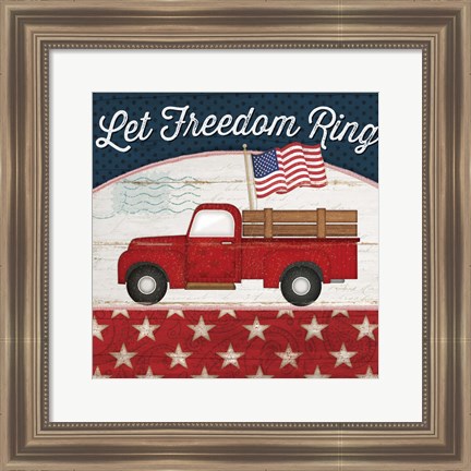 Framed Let Freedom Ring Print