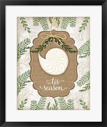 Framed Coastal Christmas Season Print