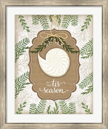 Framed Coastal Christmas Season Print