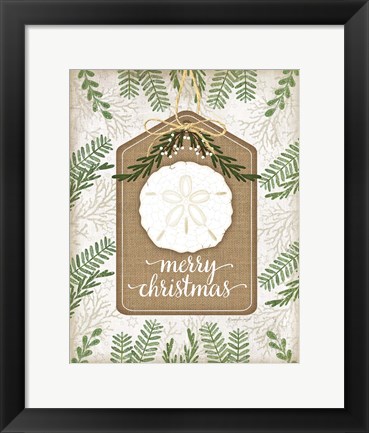 Framed Coastal Christmas Merry Print