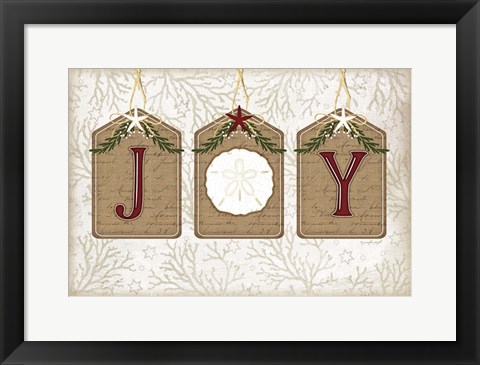 Framed Coastal Christmas Joy Print