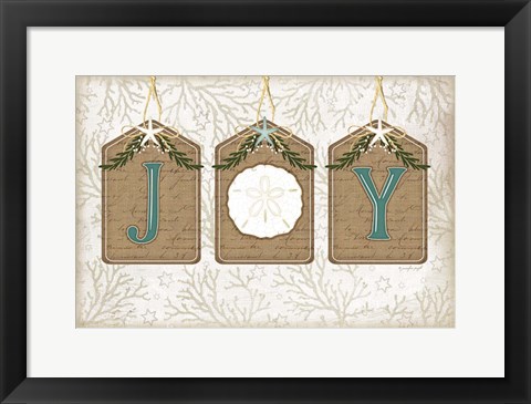 Framed Coastal Christmas Joy II Print