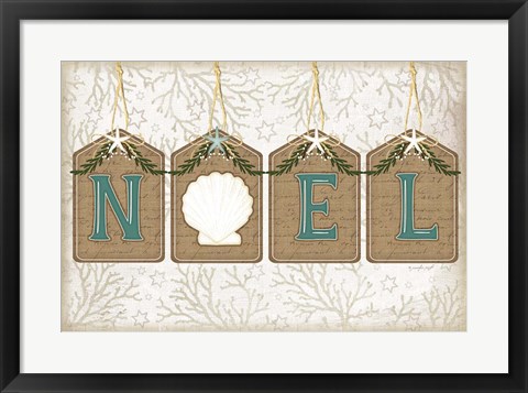 Framed Coastal Christmas Noel II Print