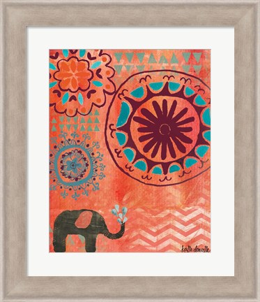 Framed Bohemian Elephant Print