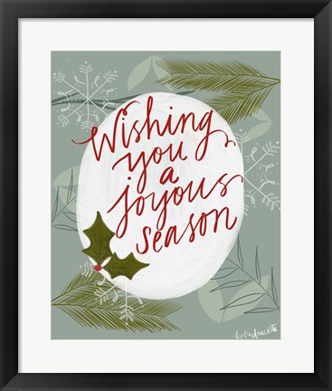 Framed Joyous Season Print