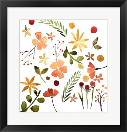 Framed Fall Watercolor II Print