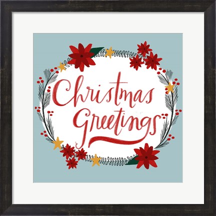 Framed Christmas Greetings Print